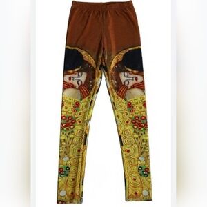 Gustav Klimt The Kiss Yoga Leggings Pants
